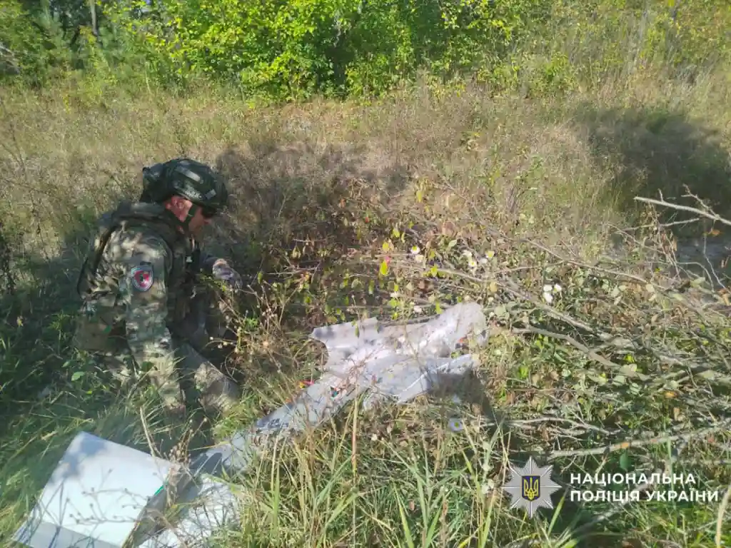 На Сумщині поліцейські вибухотехніки знищили бойову частину збитого російського дрона