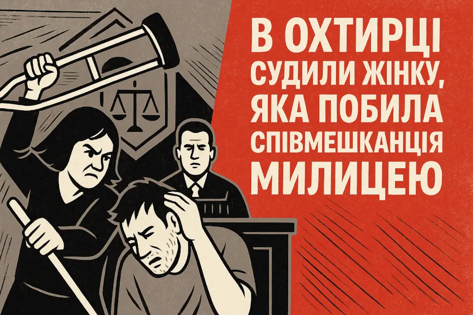 В Охтирці жінку засудили за побиття співмешканця милицею та палицею