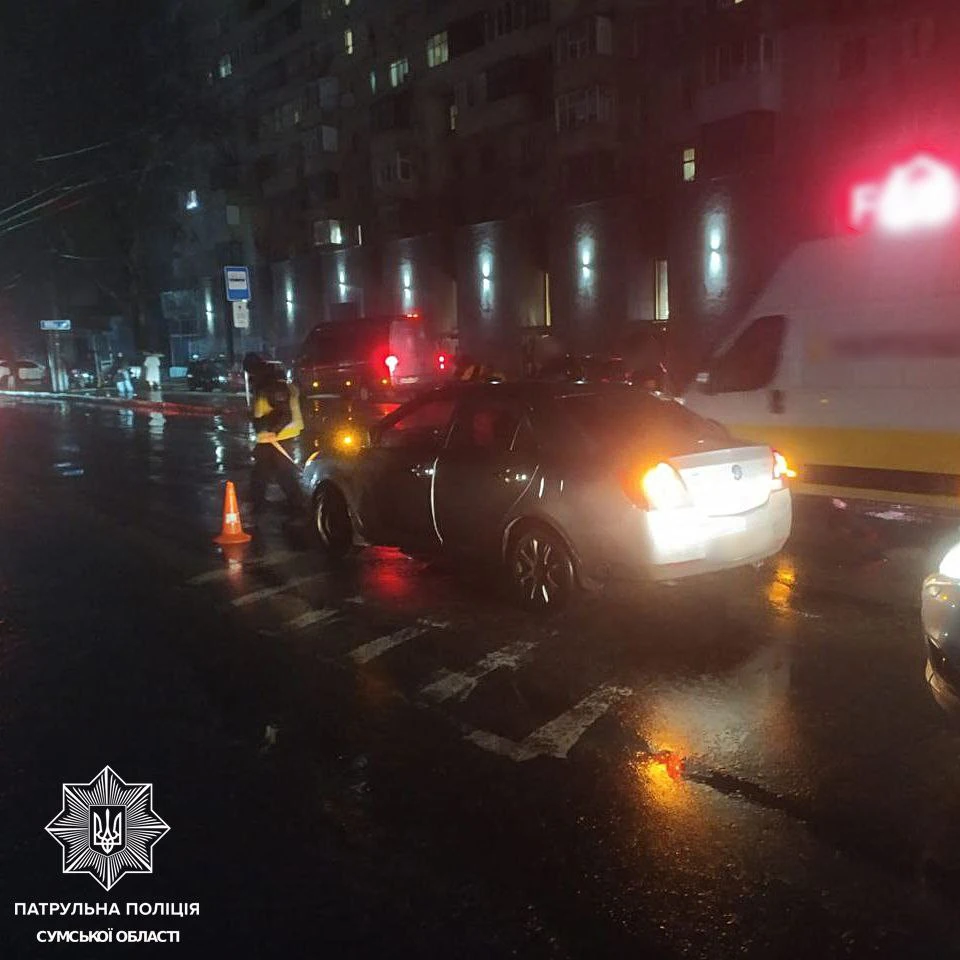 ДТП у Сумах: на пішохідному переході травмували чоловіка
