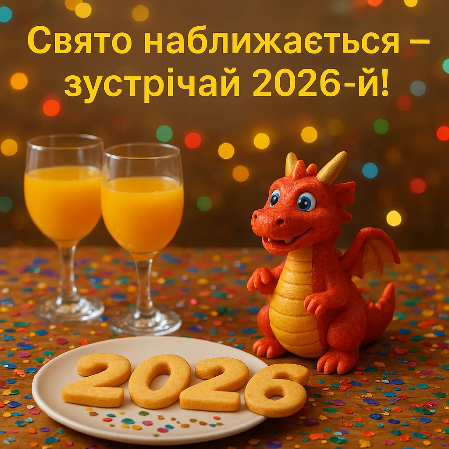 привітання з прийдешнім новим роком 2026