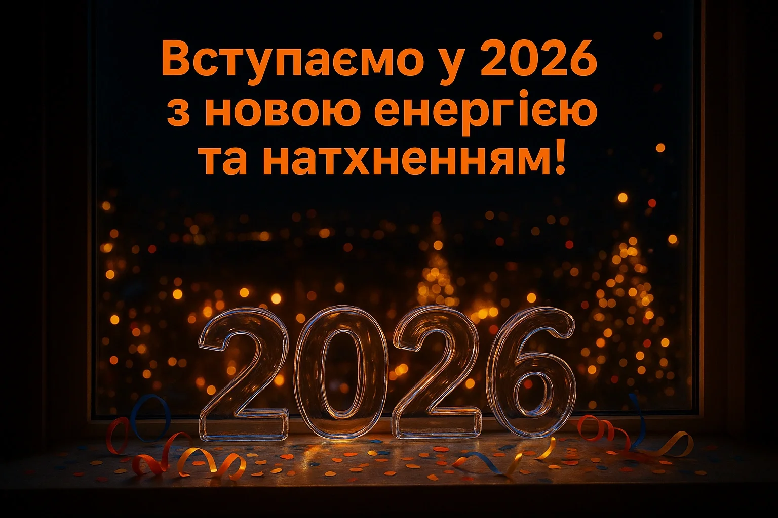 привітання з прийдешнім новим роком 2026