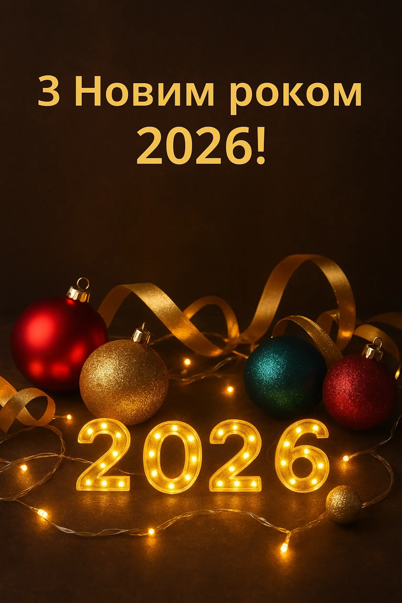 привітання з прийдешнім новим роком 2026