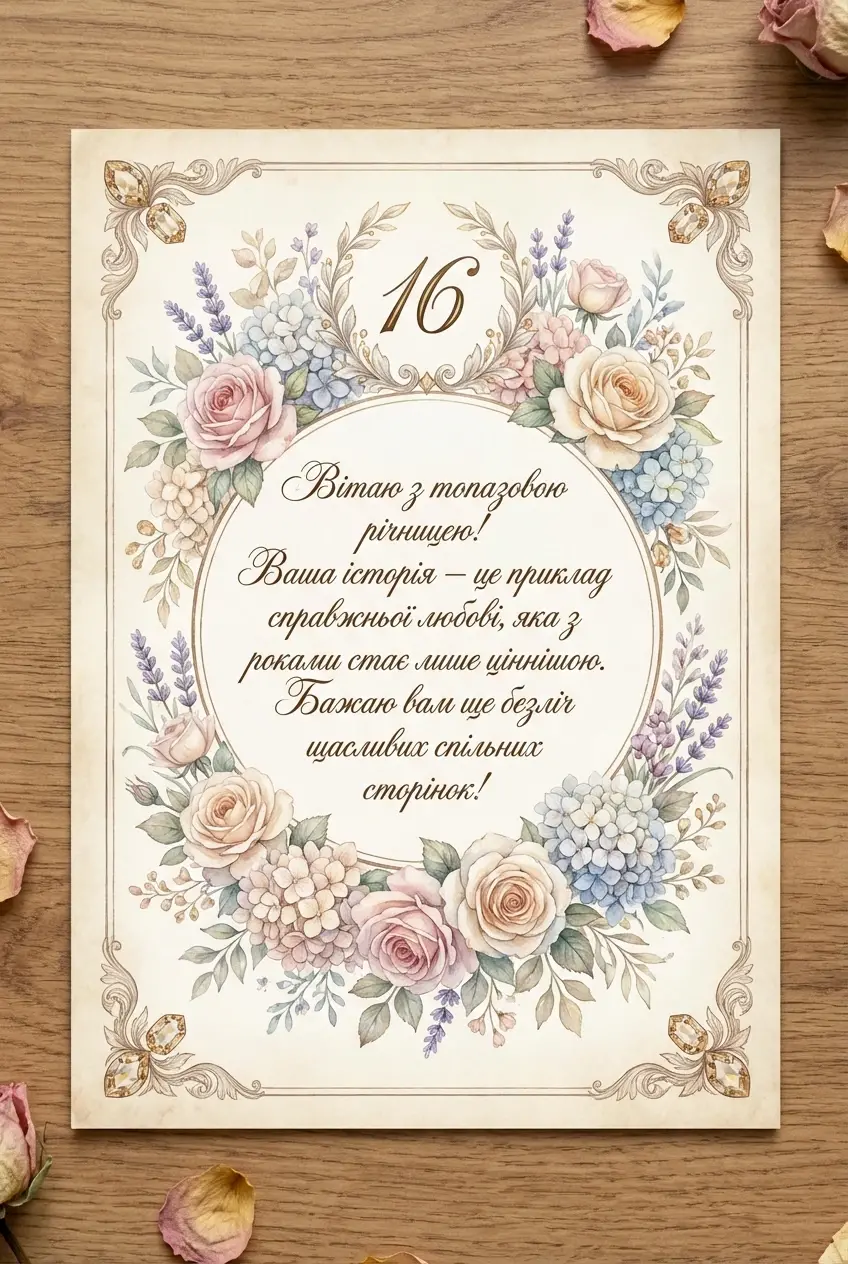 16 років весілля