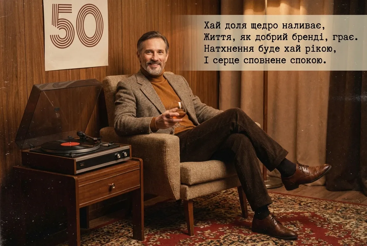 з ювілеєм мужчині 50