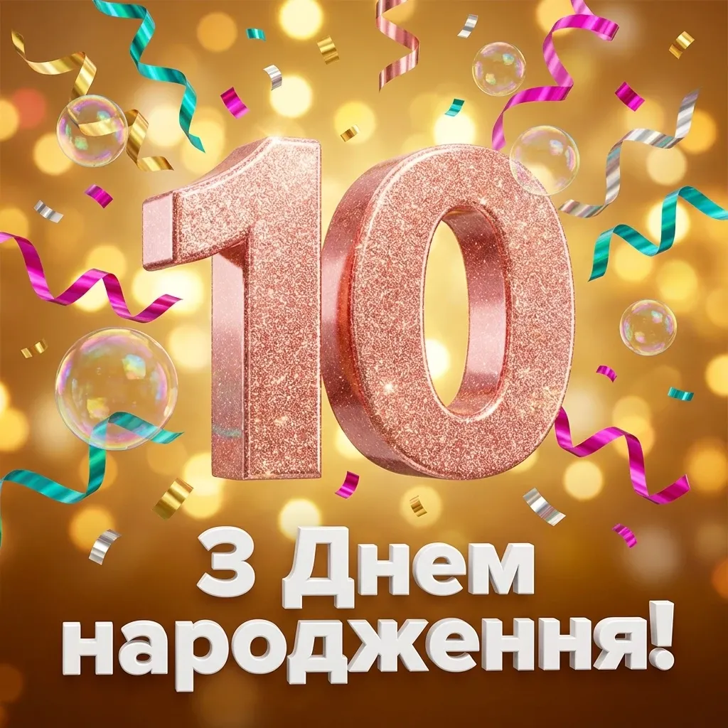 картинки з днем народження 10 років дівчинці