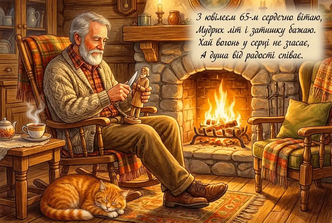 з ювілеєм 65 чоловіку