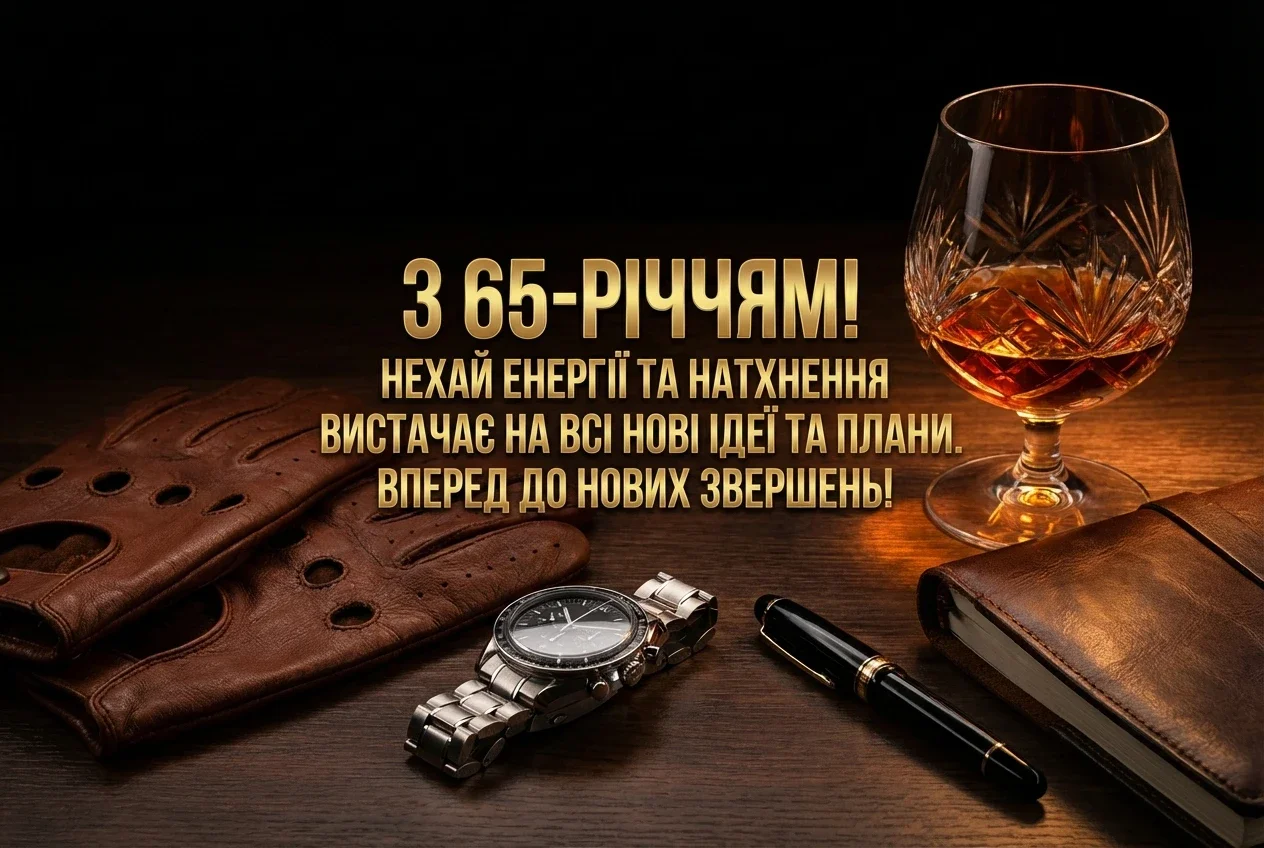 з ювілеєм 65 чоловіку