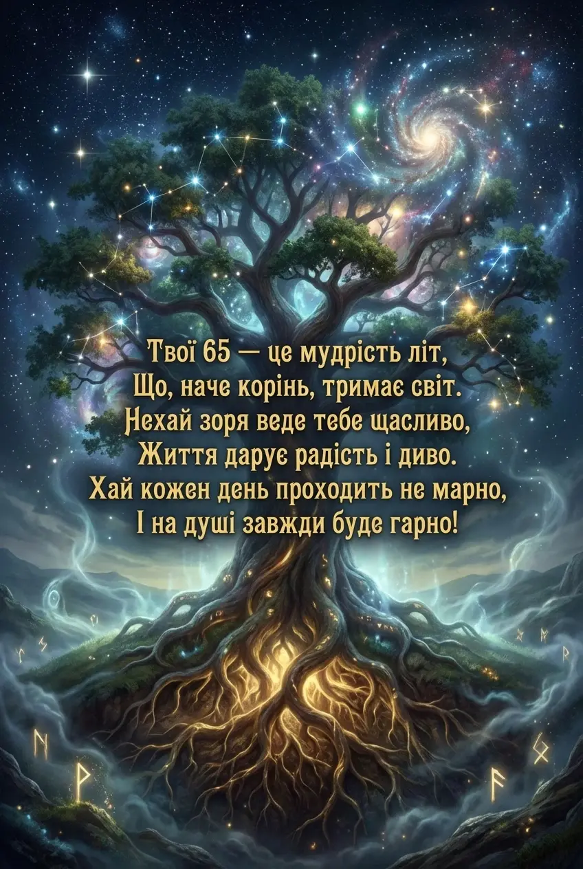 з ювілеєм 65 чоловіку