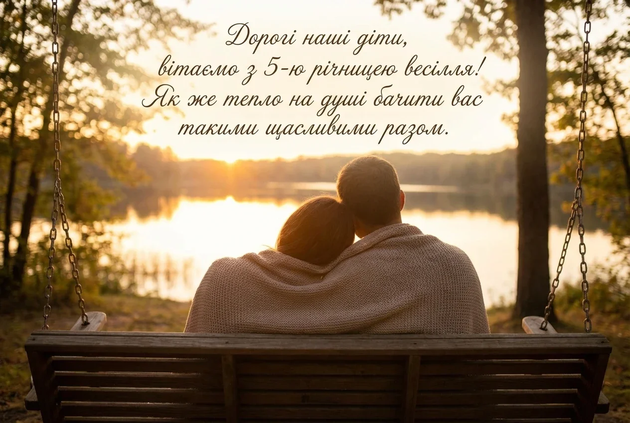 5 років весілля привітання від батьків