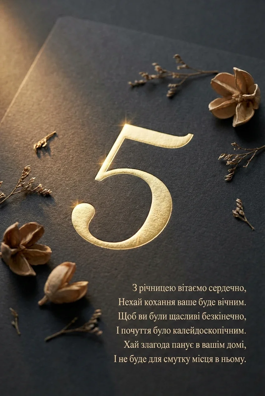 5 років весілля привітання від батьків