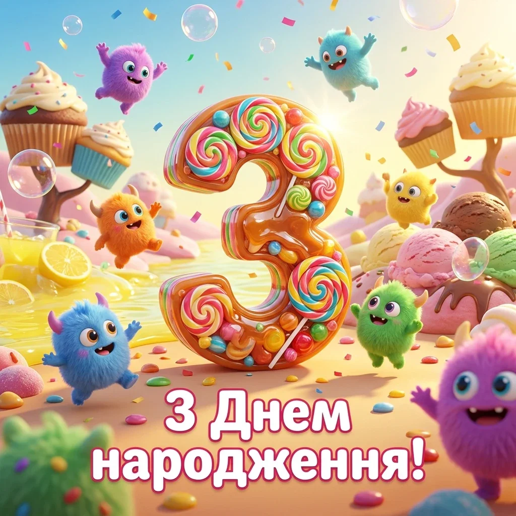 привітання з днем народження дівчинці 3 роки