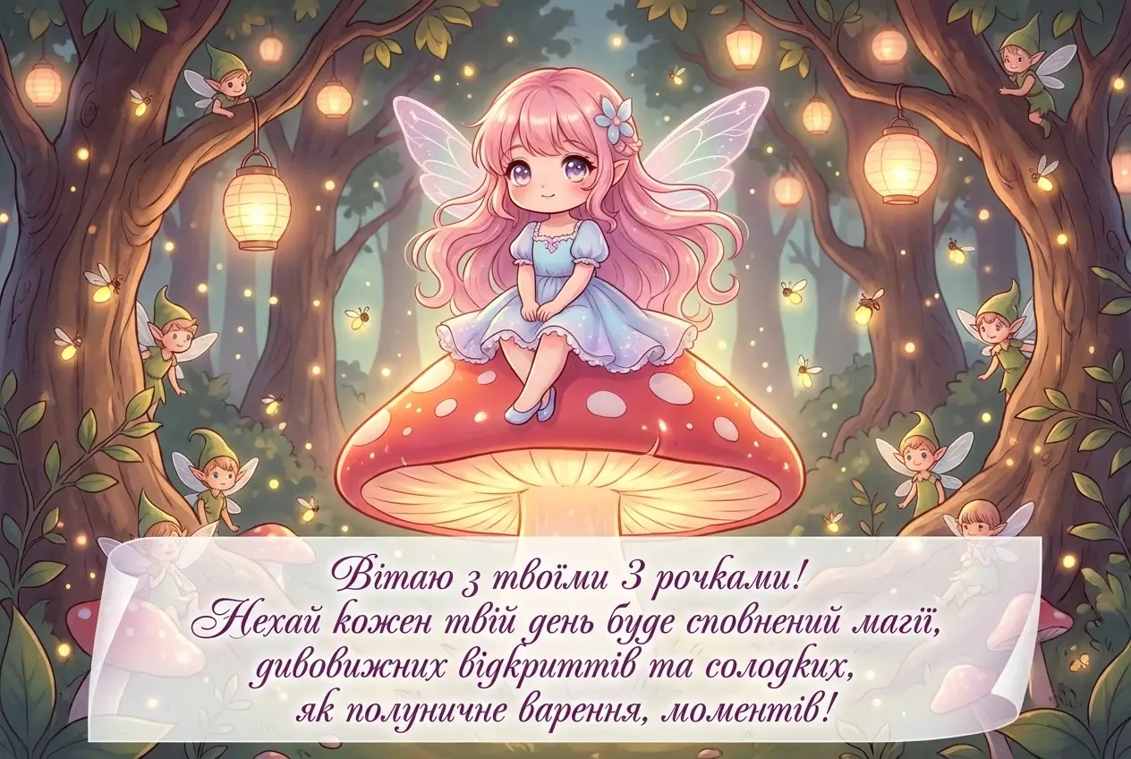 привітання з днем народження дівчинці 3 роки