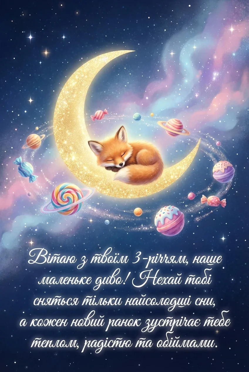 привітання з днем народження дівчинці 3 роки
