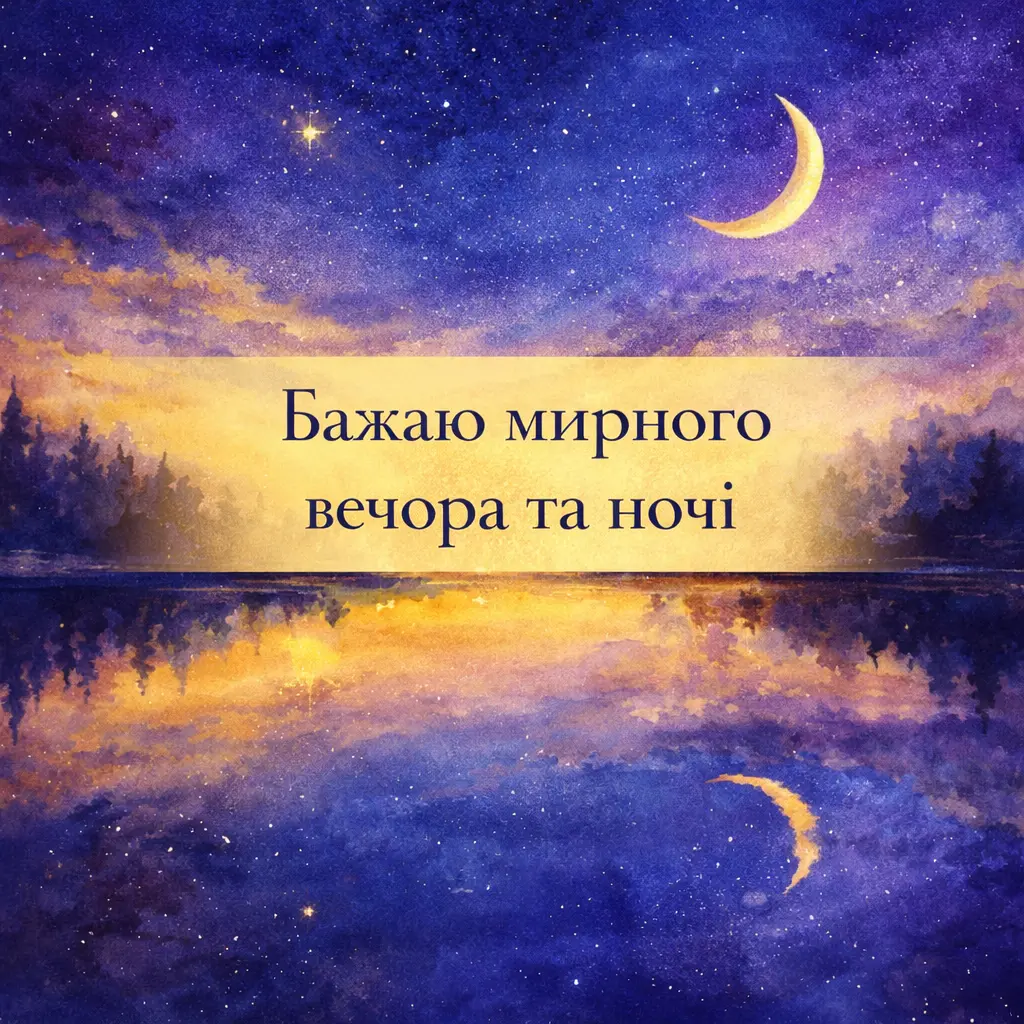Доброго вечора і спокійної ночі: душевні побажання та найкращі картинки для затишку