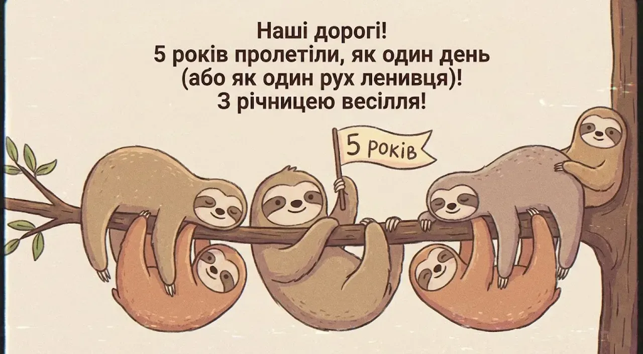 Привітання з 5 роками весілля від батьків