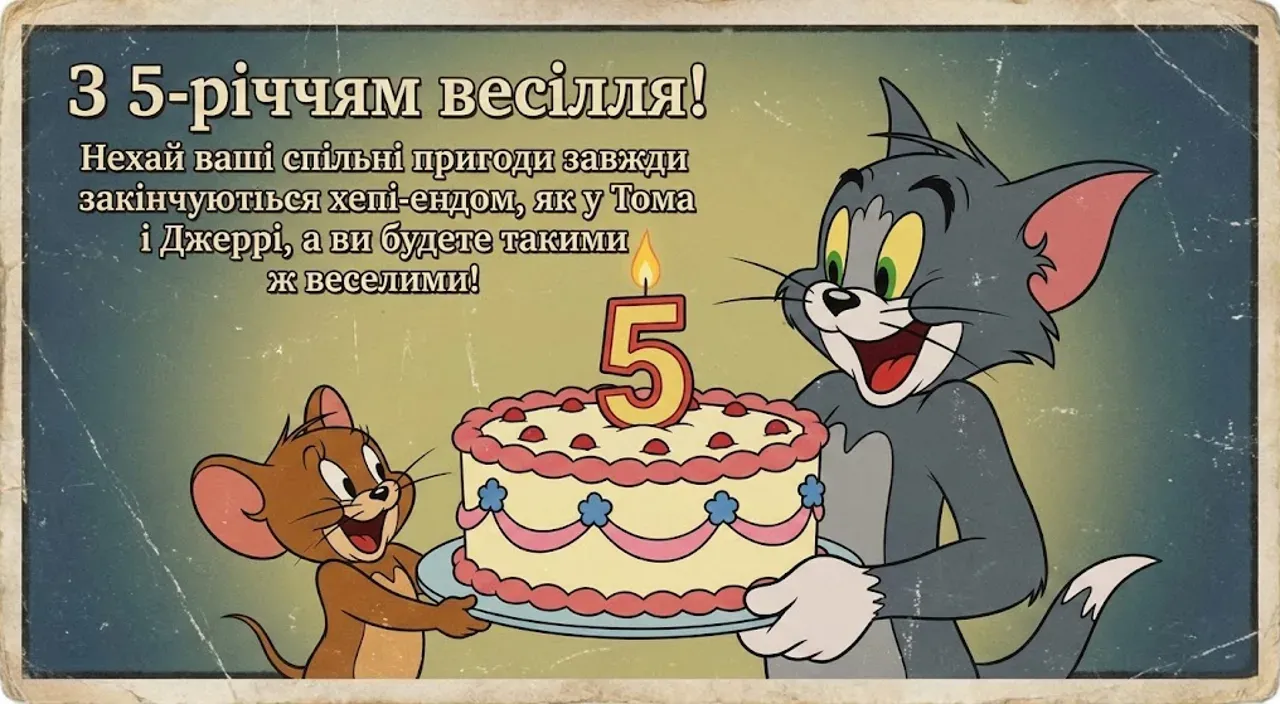 Привітання з 5 роками весілля від батьків