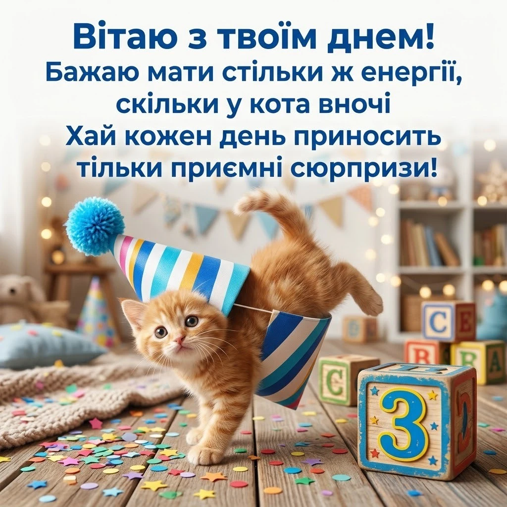 обі вже три! Добірка гарних привітань для маленького іменинника