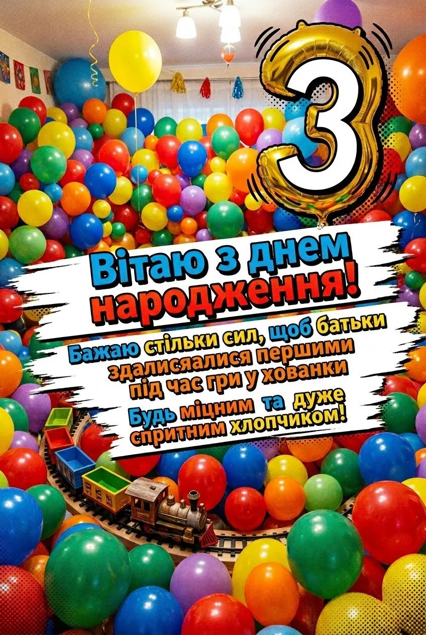 обі вже три! Добірка гарних привітань для маленького іменинника