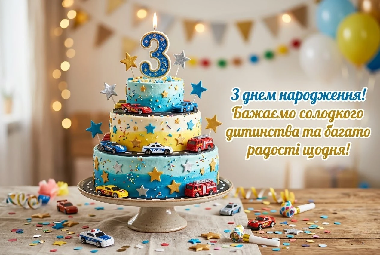 обі вже три! Добірка гарних привітань для маленького іменинника