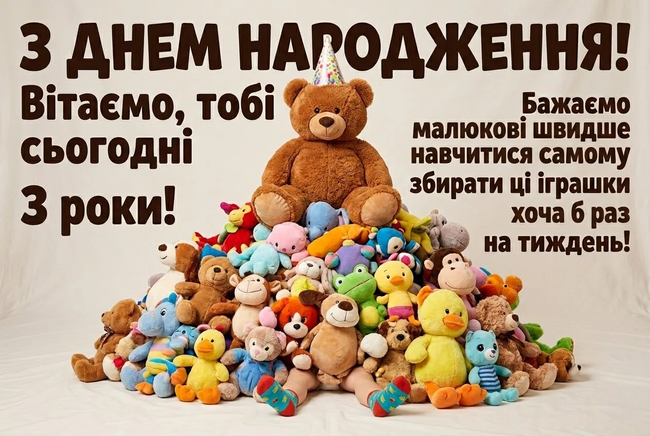 обі вже три! Добірка гарних привітань для маленького іменинника