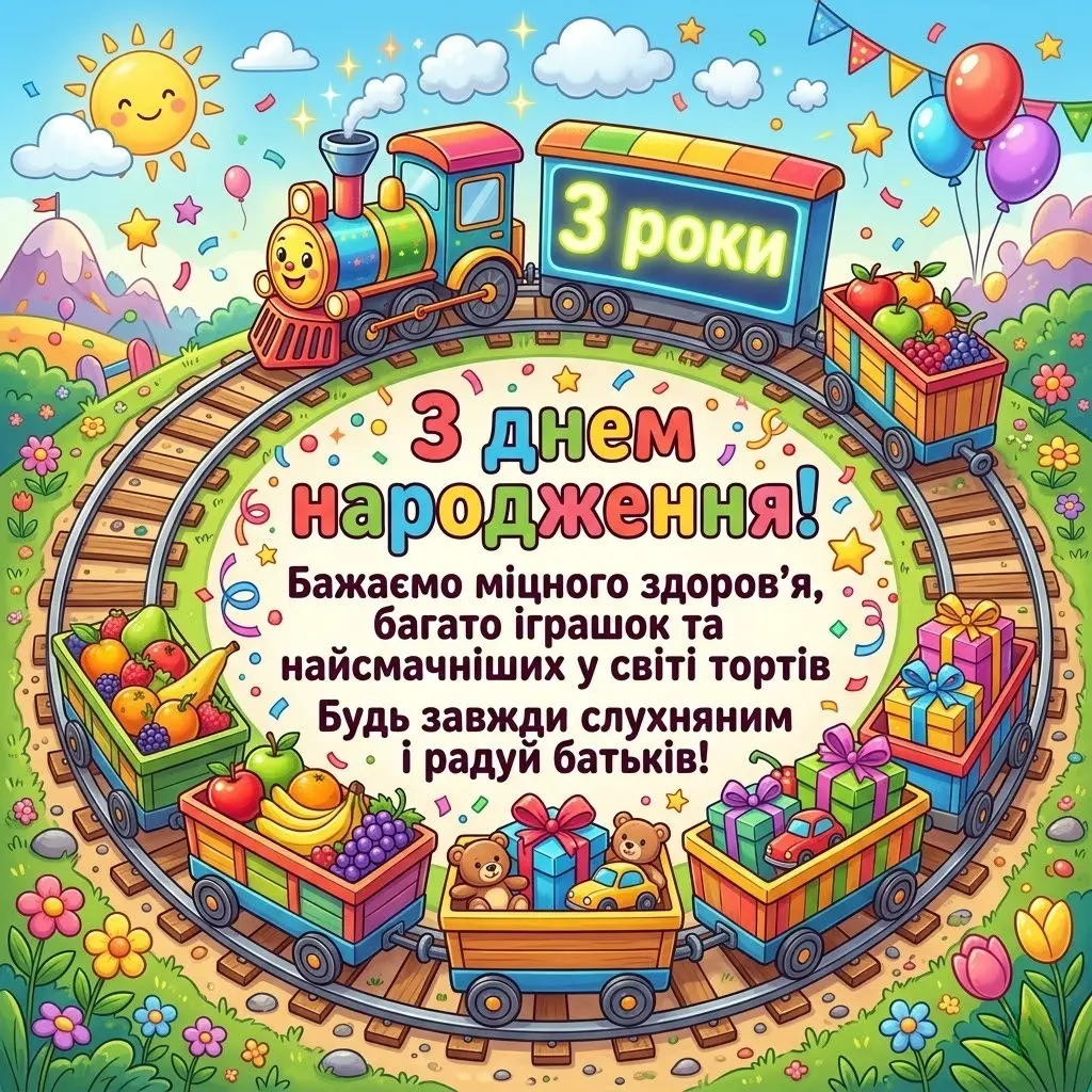 обі вже три! Добірка гарних привітань для маленького іменинника