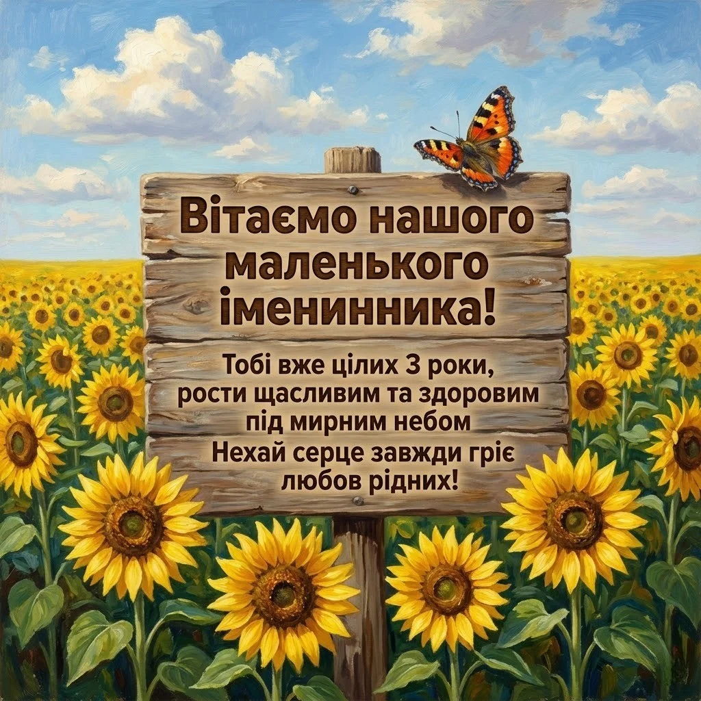 обі вже три! Добірка гарних привітань для маленького іменинника