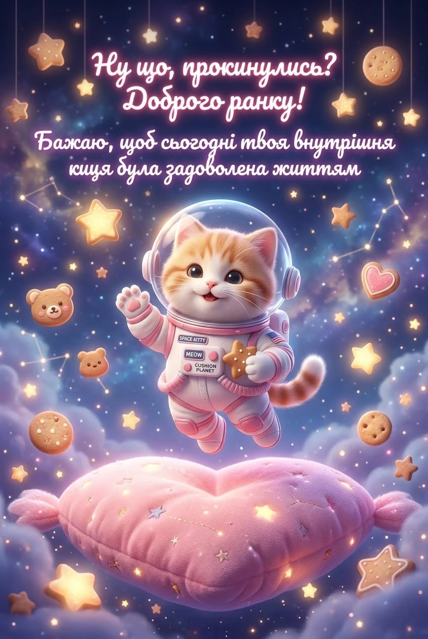 Доброго ранку котики та наймиліші картинки для затишного початку дня