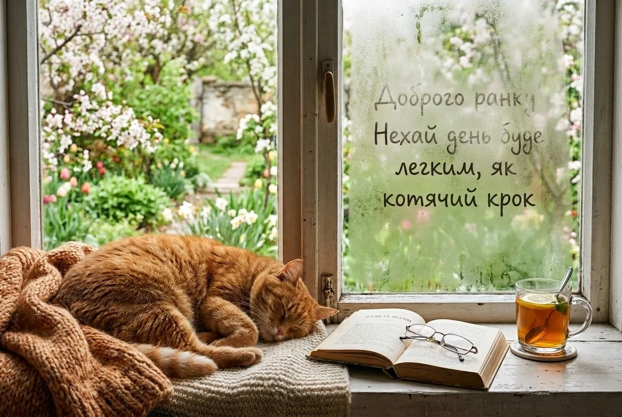 Доброго ранку котики та наймиліші картинки для затишного початку дня