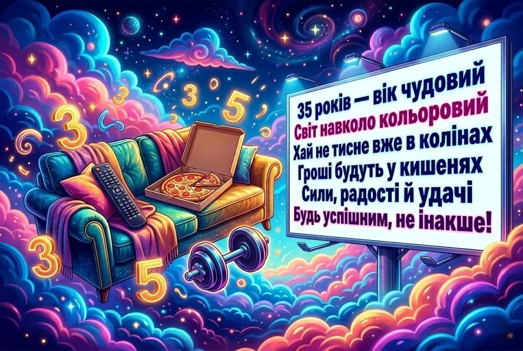 З ювілеєм 35 років чоловіку: найкращі привітання у віршах та прозі