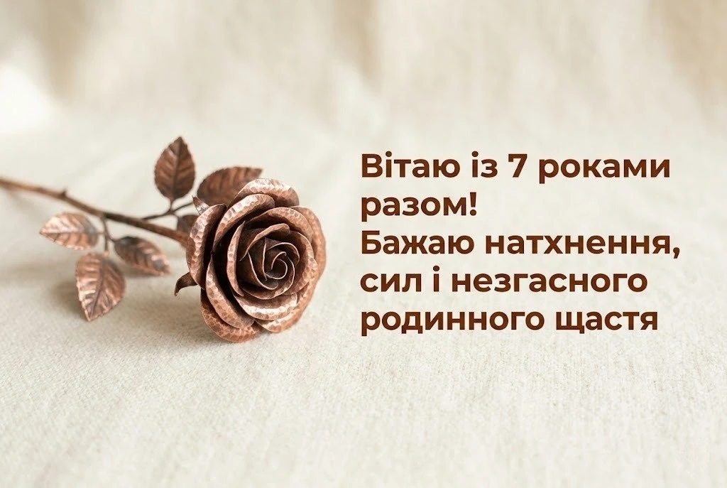 Мідна річниця весілля: що побажати парі на 7 років спільного життя