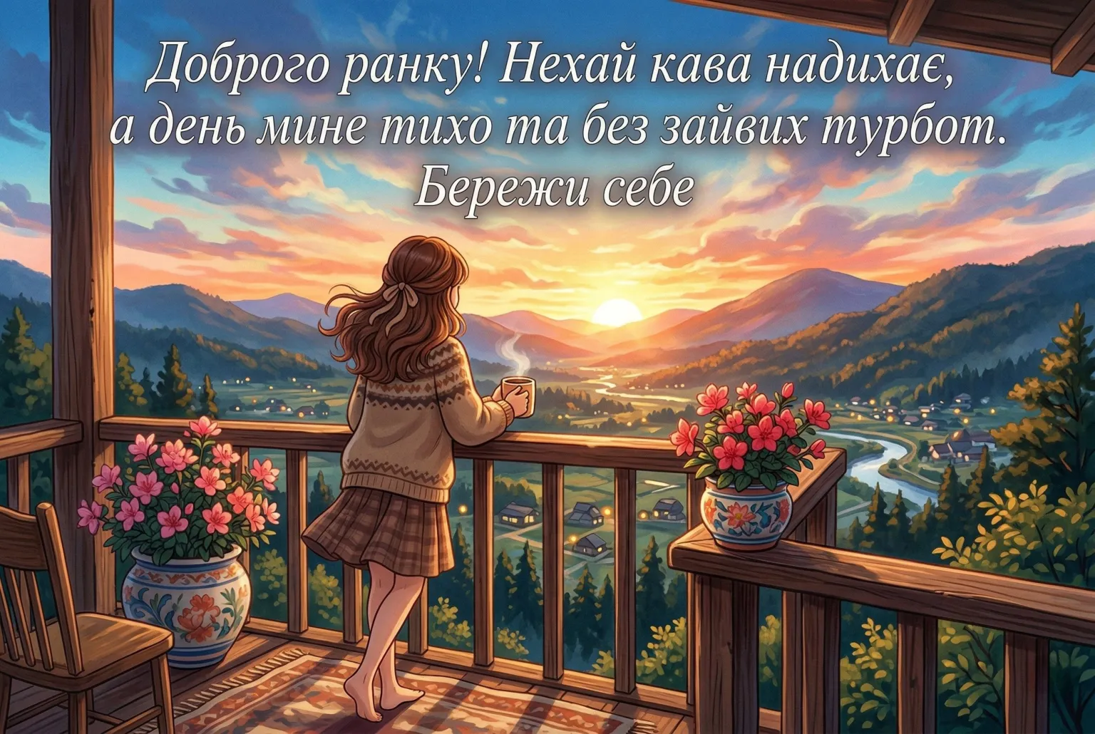 Доброго ранку кава і квіти та найкрасивіші листівки для чудового початку дня