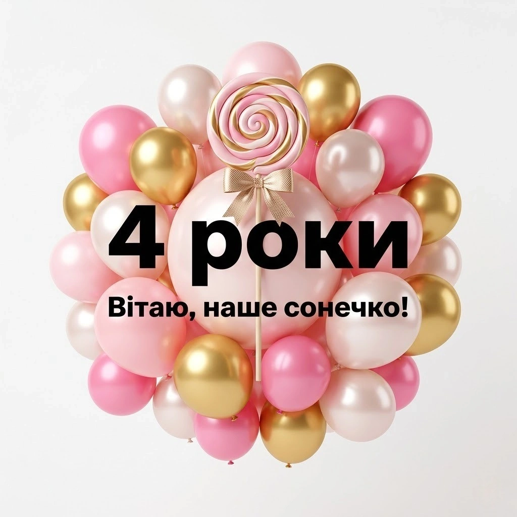 Найкрасивіші привітання з днем народження донечці на 4 роки