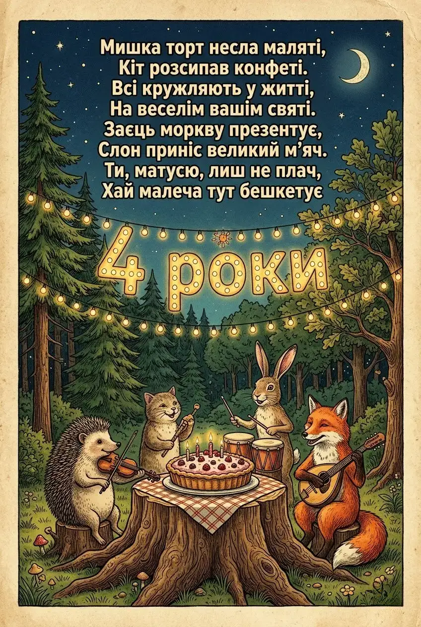 Найкрасивіші привітання з днем народження донечці на 4 роки
