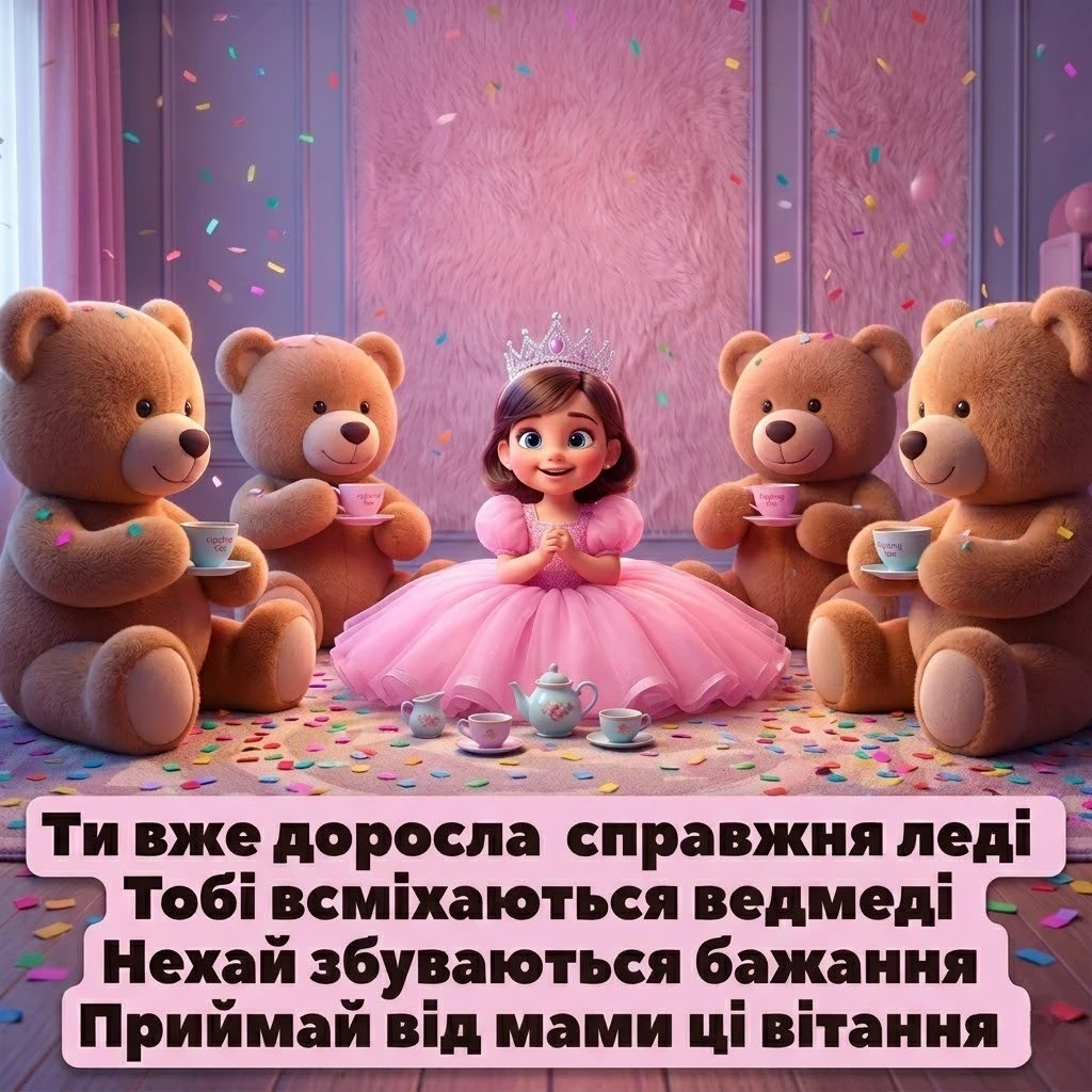 Найкрасивіші привітання з днем народження донечці на 4 роки
