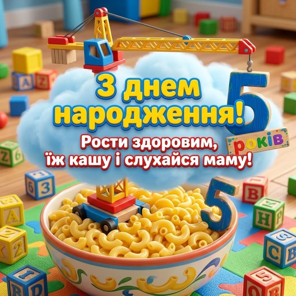 З днем народження, 5 років! Найкращі вітання для маленького героя
