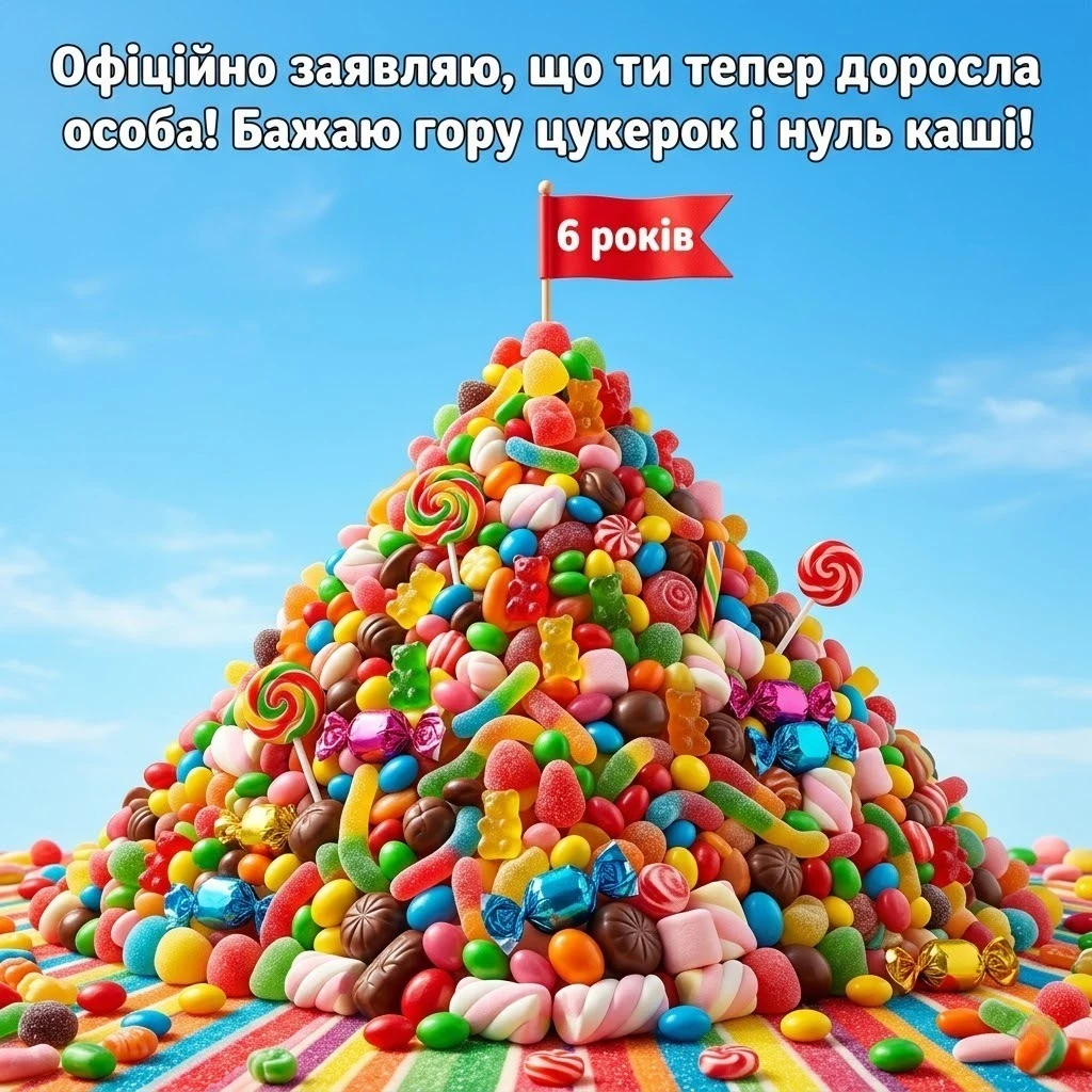 З 6-річчям! Яскраві листівки, вірші та щирі побажання для дітей
