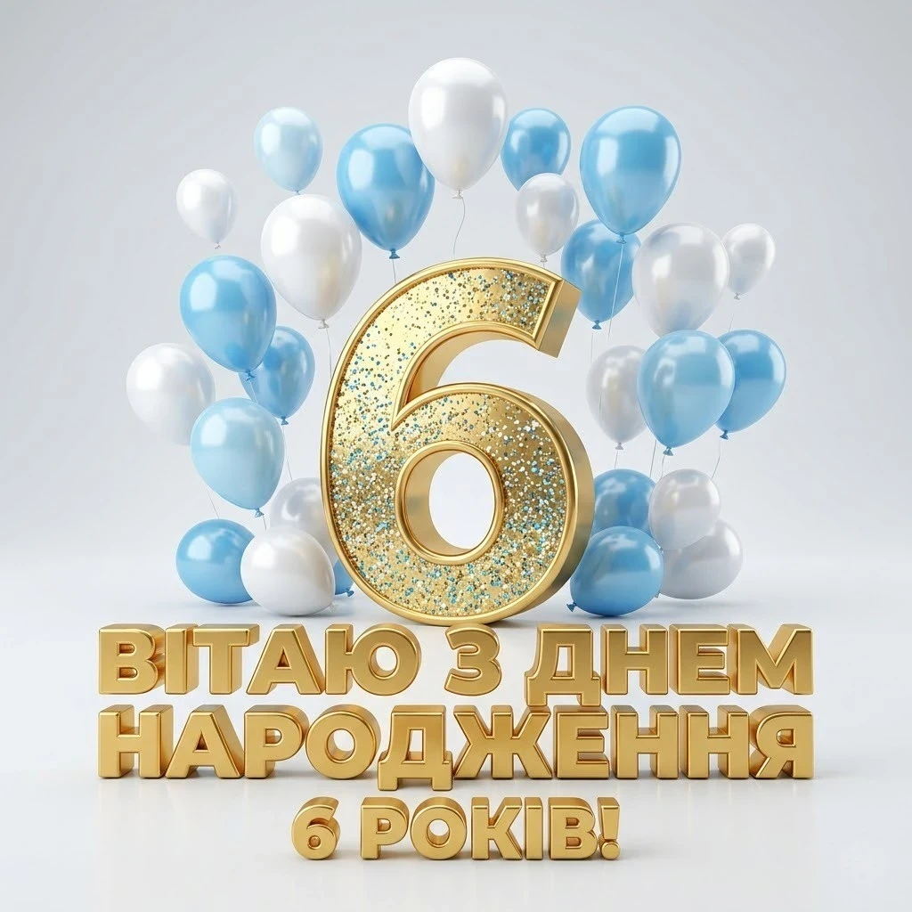 З 6-річчям! Яскраві листівки, вірші та щирі побажання для дітей