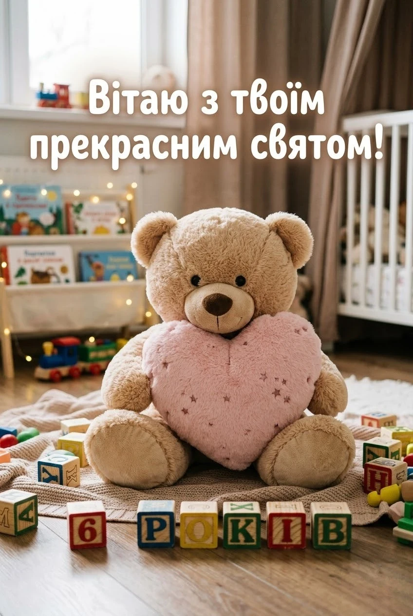 З 6-річчям! Яскраві листівки, вірші та щирі побажання для дітей