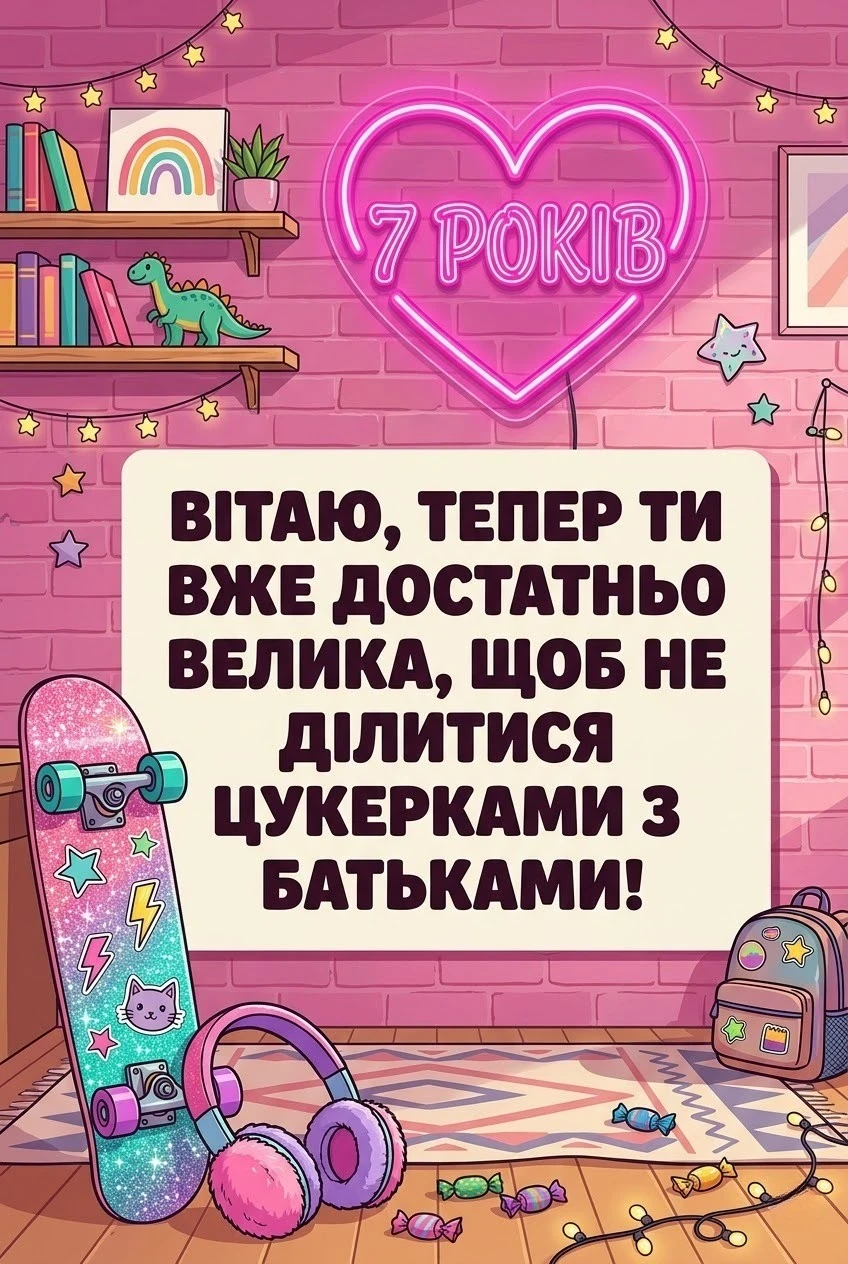 Найкращі привітання з 7-річчям дівчинці: вірші, проза та щирі слова