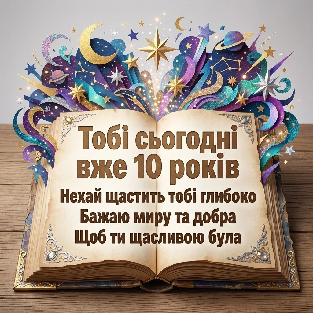 Привітання з 10-річчям дівчинці: щирі побажання у віршах та прозі