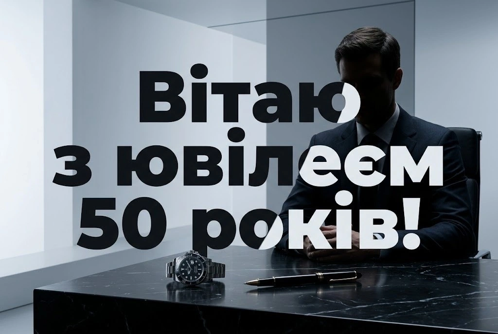З ювілеєм 50 років! Добірка щирих привітань для справжніх чоловіків