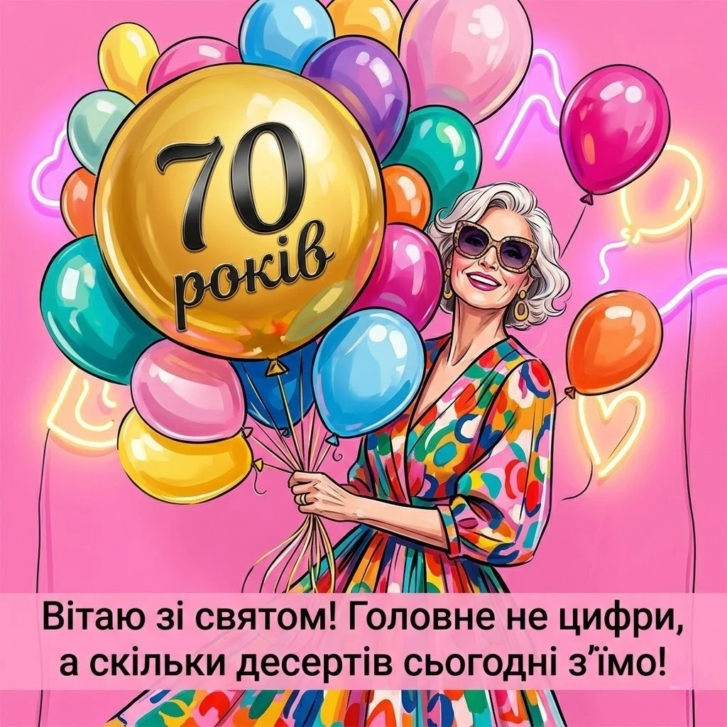 З ювілеєм 70 років! Добірка найтепліших побажань для жінок у віршах та прозі
