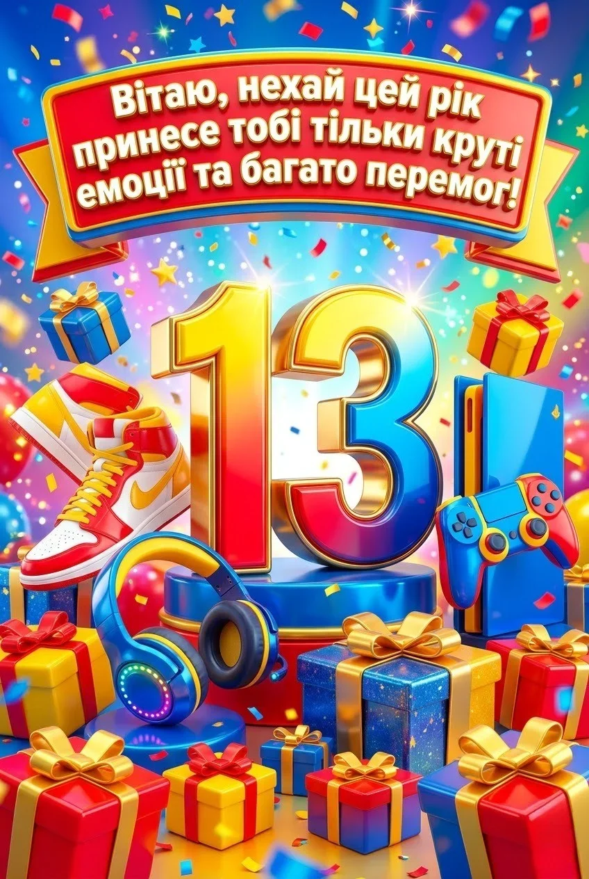 Картинки з днем народження 13 років: найкращі привітання для підлітків
