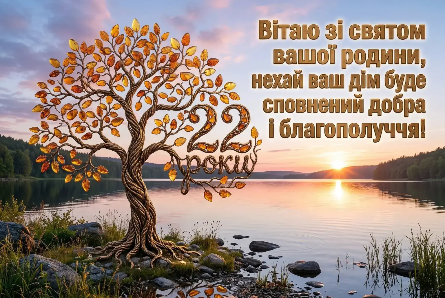 22 роки разом: найкращі картинки та щирі привітання з бронзовим весіллям