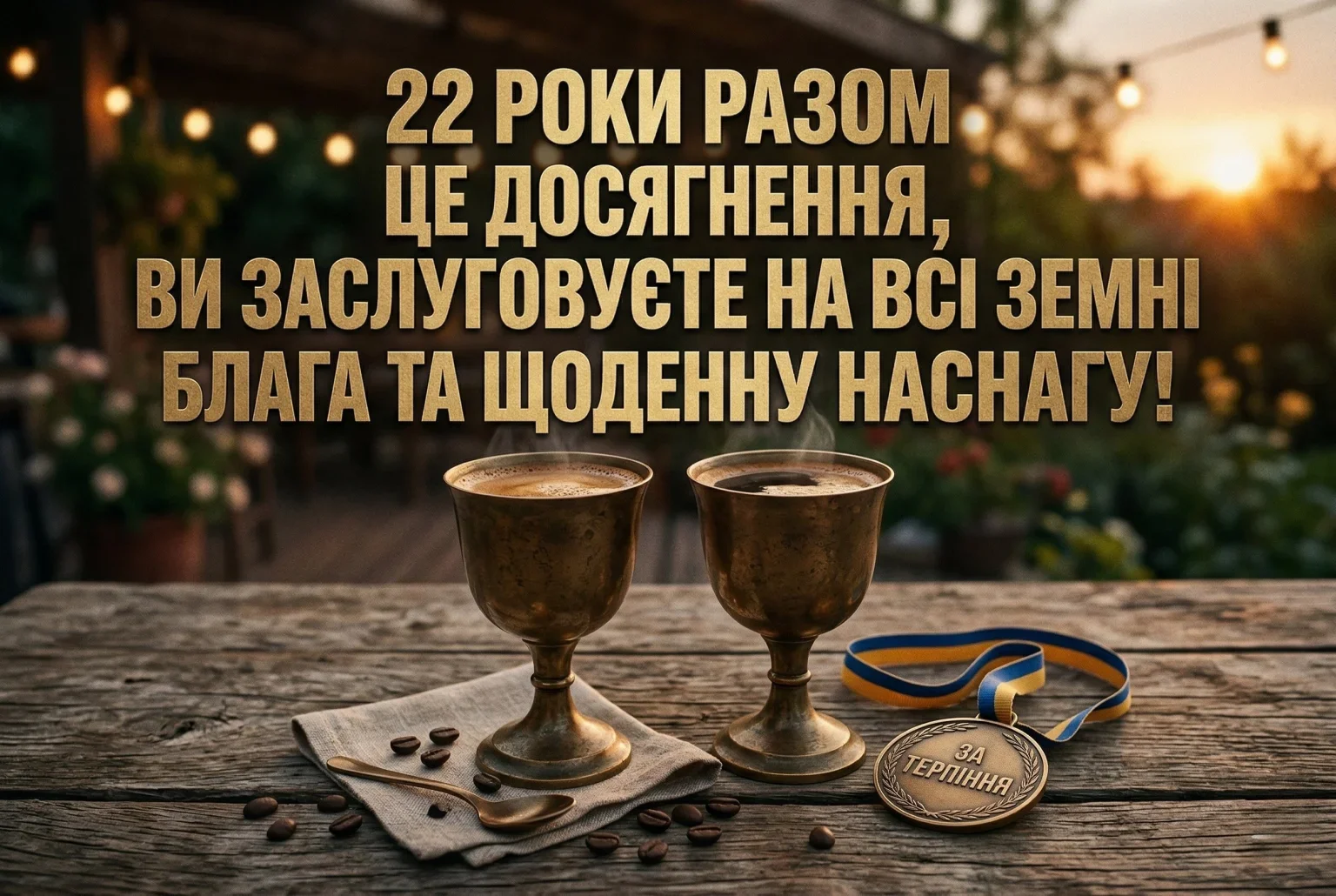 22 роки разом: найкращі картинки та щирі привітання з бронзовим весіллям