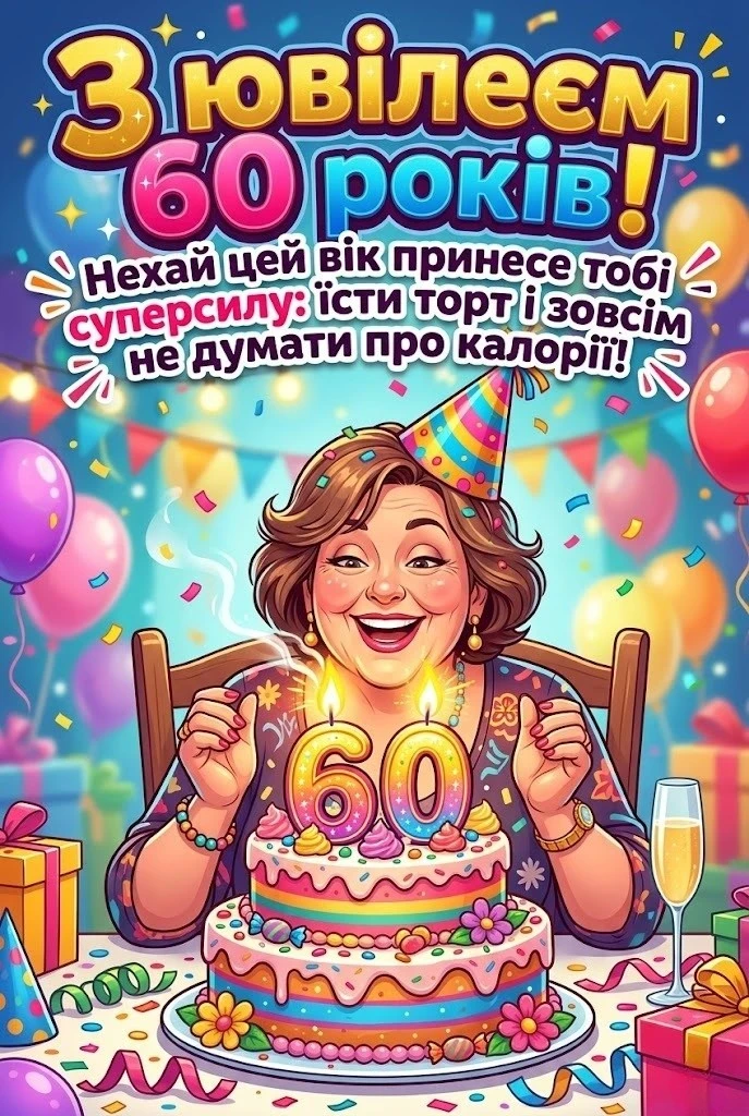 60 років — золота мудрість: підбірка щирих вітань та побажань жінці