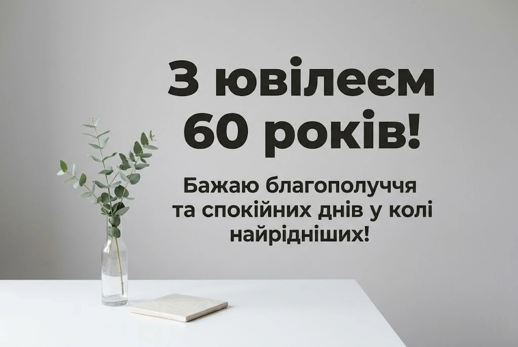 60 років — золота мудрість: підбірка щирих вітань та побажань жінці