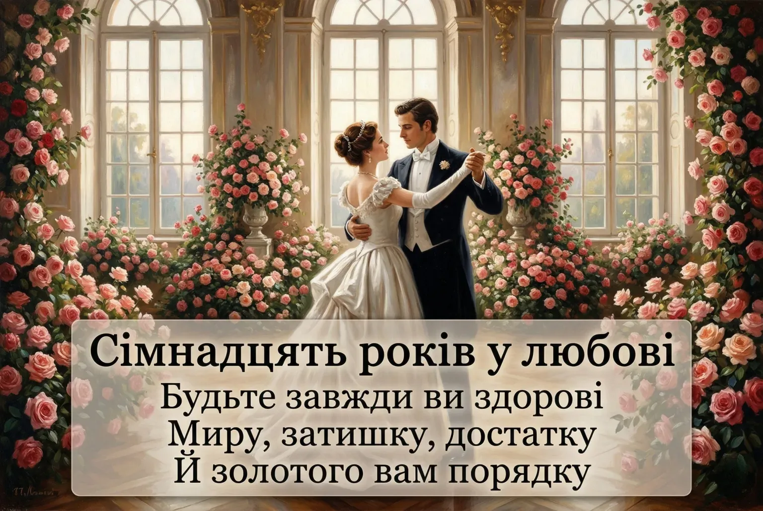 Що побажати на 17-ту річницю одруження: підбірка теплих привітань