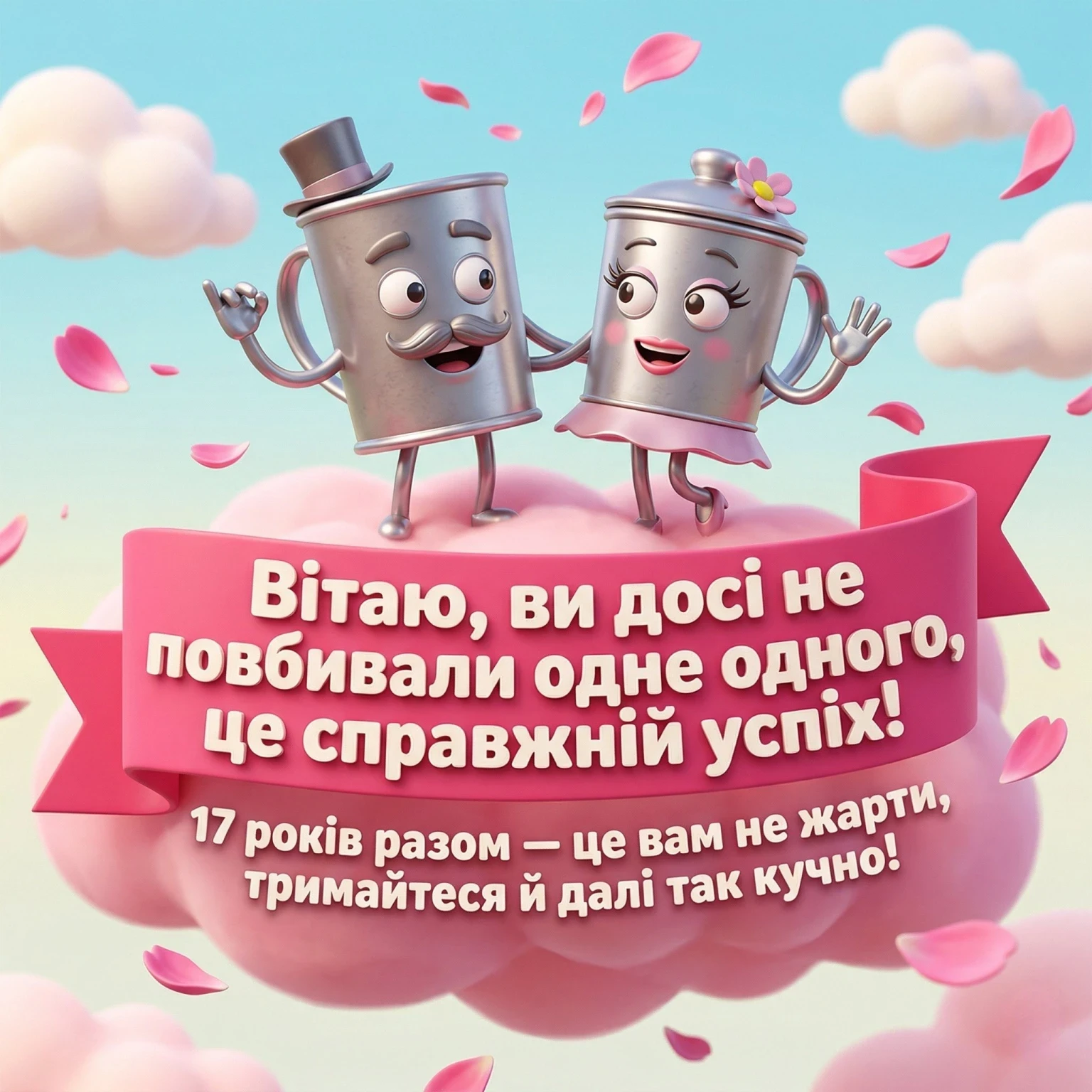 Що побажати на 17-ту річницю одруження: підбірка теплих привітань
