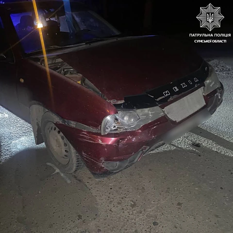 Нічне зіткнення на перехресті в Сумах: є постраждалий